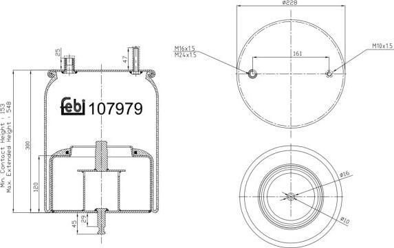 FEBI Bilstein 107979 - Кожух пневматичної ресори autocars.com.ua