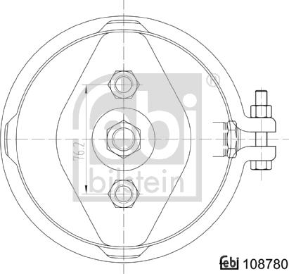 Febi Bilstein 108780 - Гальмівна пневматична камера autocars.com.ua