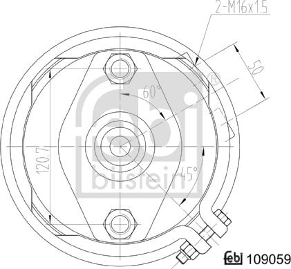 Febi Bilstein 109059 - Гальмівна пневматична камера autocars.com.ua