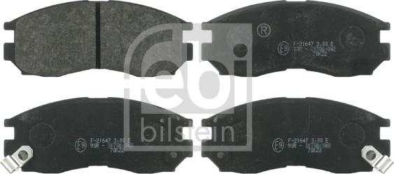 Febi Bilstein 16327 - Гальмівні колодки, дискові гальма autocars.com.ua