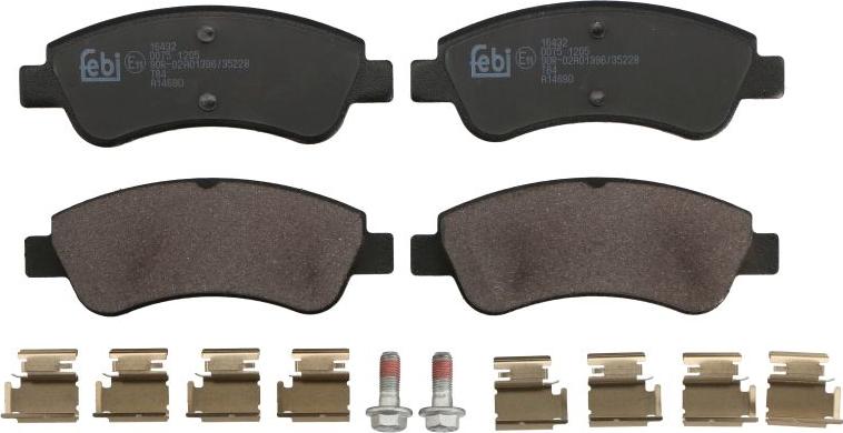 FEBI Bilstein 16432 - Гальмівні колодки, дискові гальма autocars.com.ua