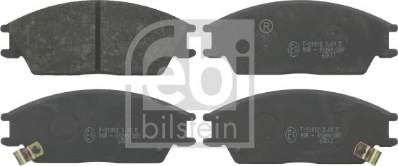 Febi Bilstein 16542 - Гальмівні колодки, дискові гальма autocars.com.ua