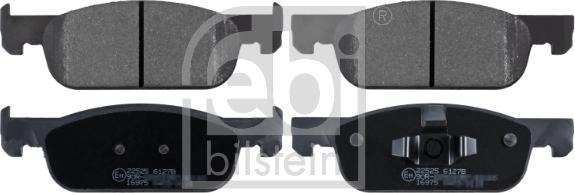 Febi Bilstein 16975 - Тормозные колодки, дисковые, комплект autodnr.net