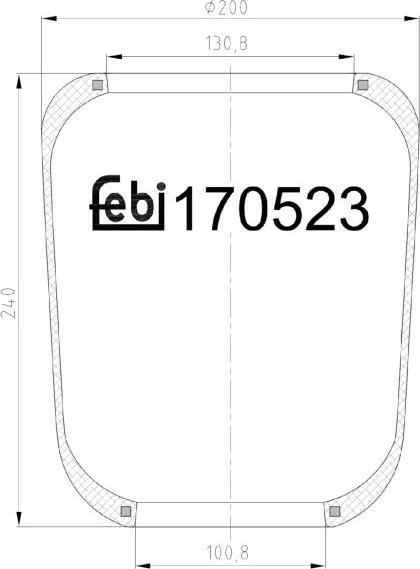 FEBI Bilstein 170523 - Кожух пневматичної ресори autocars.com.ua