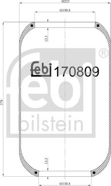 Febi Bilstein 170809 - Кожух пневматической рессоры autodnr.net