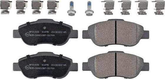 FEBI Bilstein 170907 - Гальмівні колодки, дискові гальма autocars.com.ua