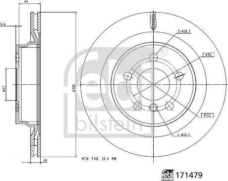 Febi Bilstein 171479 - Тормозной диск avtokuzovplus.com.ua