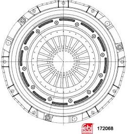 FEBI Bilstein 172068 - Нажимной диск зчеплення autocars.com.ua