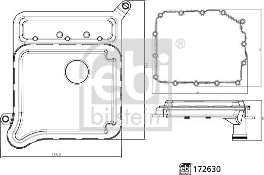 Febi Bilstein 172630 - Гидрофильтр, автоматическая коробка передач avtokuzovplus.com.ua