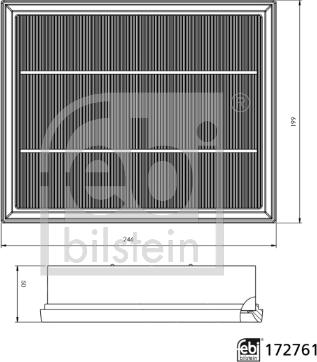 Febi Bilstein 172761 - Повітряний фільтр autocars.com.ua