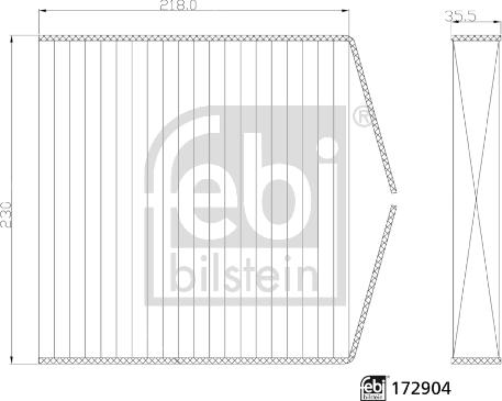 Febi Bilstein 172904 - Фільтр, повітря у внутрішній простір autocars.com.ua