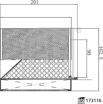 Febi Bilstein 173116 - Повітряний фільтр autocars.com.ua