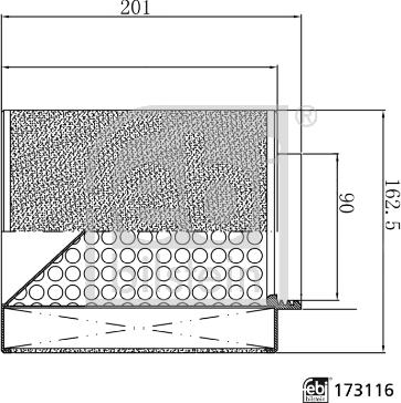 Febi Bilstein 173116 - Повітряний фільтр autocars.com.ua