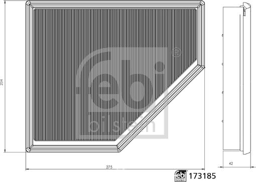 Febi Bilstein 173185 - Повітряний фільтр autocars.com.ua