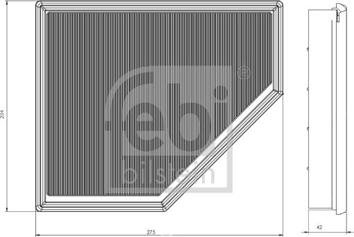 Febi Bilstein 173185 - Повітряний фільтр autocars.com.ua