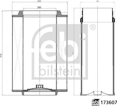 Febi Bilstein 173607 - Комплект фільтра вздушного autocars.com.ua