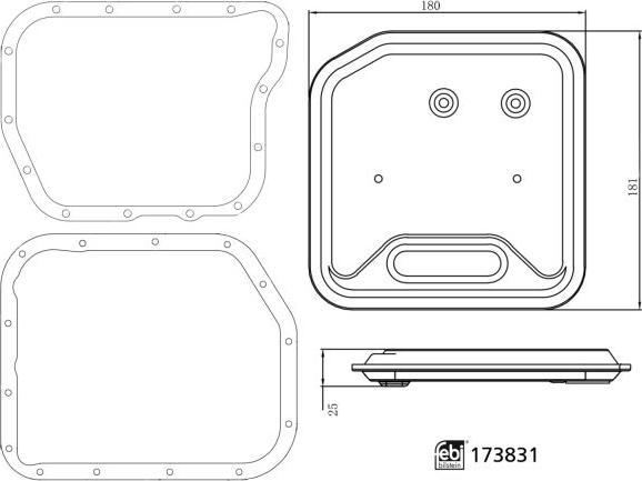 FEBI Bilstein 173831 - Гідрофільтри, автоматична коробка передач autocars.com.ua