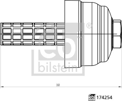 Febi Bilstein 174254 - Кришка, корпус масляного фільтра autocars.com.ua