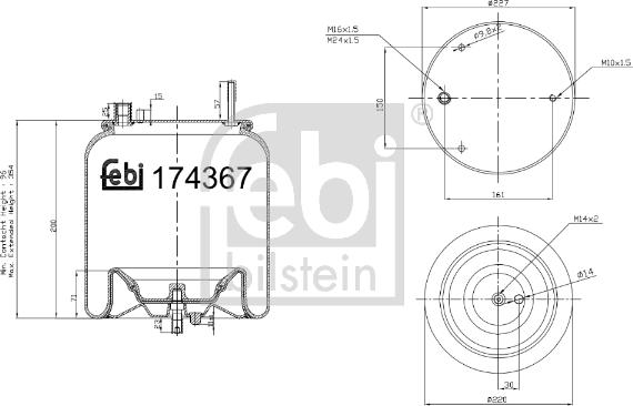 FEBI Bilstein 174367 - Кожух пневматичної ресори autocars.com.ua