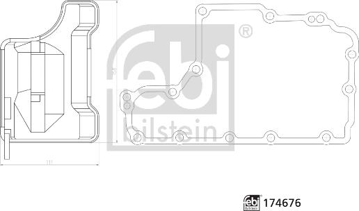 Febi Bilstein 174676 - Гидрофильтр, автоматическая коробка передач avtokuzovplus.com.ua