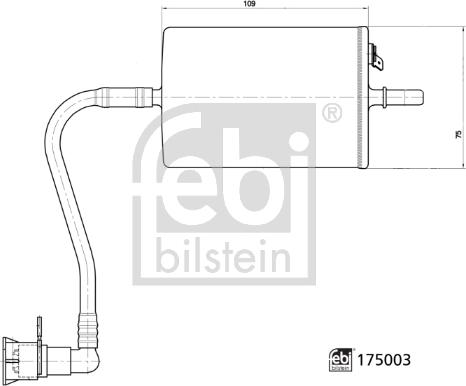 Febi Bilstein 175003 - Паливний фільтр autocars.com.ua