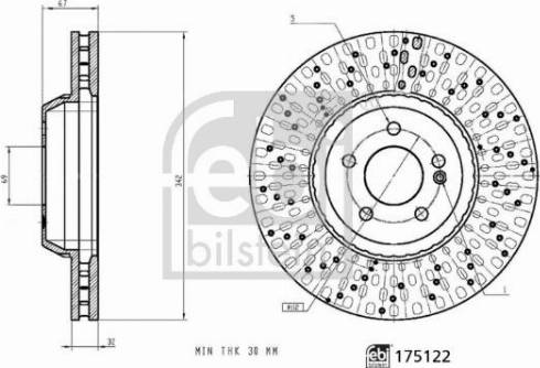 Febi Bilstein 175122 - Тормозной диск avtokuzovplus.com.ua