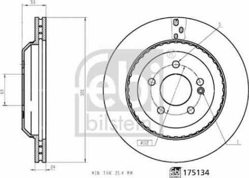 Febi Bilstein 175134 - Тормозной диск avtokuzovplus.com.ua