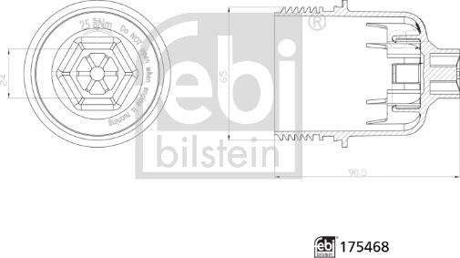 Febi Bilstein 175468 - Кришка, корпус масляного фільтра autocars.com.ua