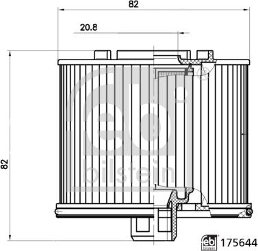 Febi Bilstein 175644 - Паливний фільтр autocars.com.ua