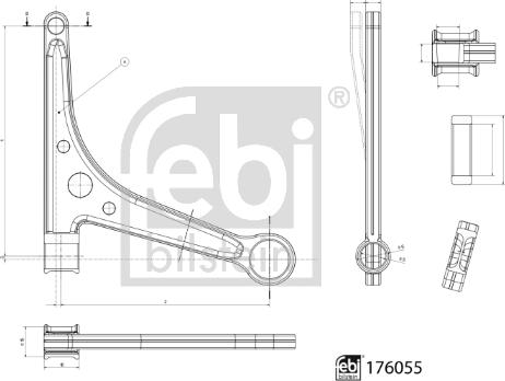 Febi Bilstein 176055 - Важіль незалежної підвіски колеса autocars.com.ua