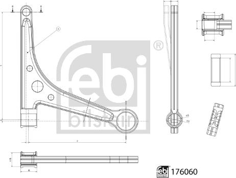 Febi Bilstein 176060 - Важіль незалежної підвіски колеса autocars.com.ua