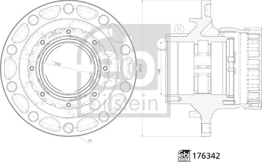 Febi Bilstein 176342 - Ступица колеса, поворотный кулак avtokuzovplus.com.ua