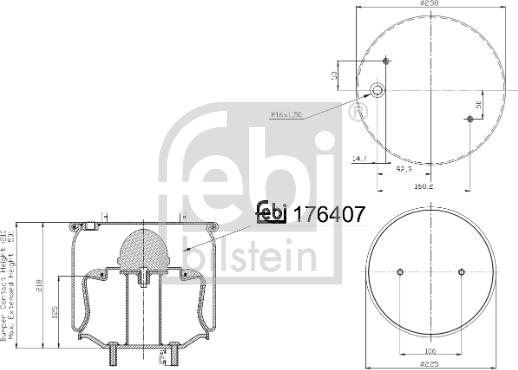 Febi Bilstein 176407 - Кожух пневматичної ресори autocars.com.ua