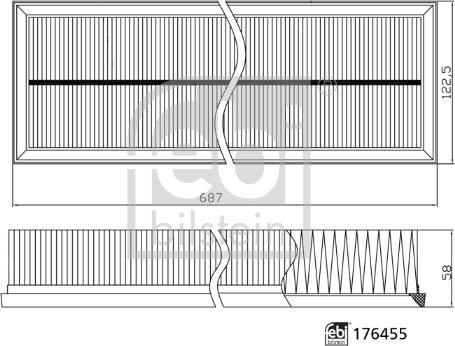 Febi Bilstein 176455 - Повітряний фільтр autocars.com.ua