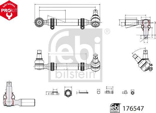 Febi Bilstein 176547 - Поперечная рулевая тяга avtokuzovplus.com.ua