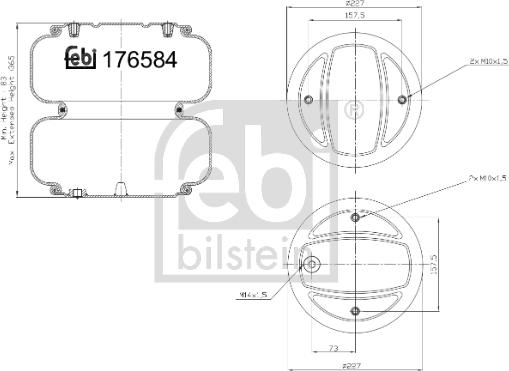 Febi Bilstein 176581 - Кожух пневматичної ресори autocars.com.ua