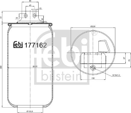 FEBI Bilstein 177162 - Кожух пневматичної ресори autocars.com.ua