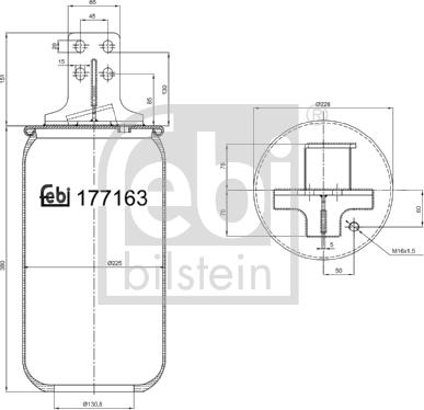 FEBI Bilstein 177163 - Кожух пневматичної ресори autocars.com.ua
