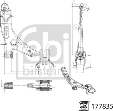 Febi Bilstein 177835 - Важіль незалежної підвіски колеса autocars.com.ua