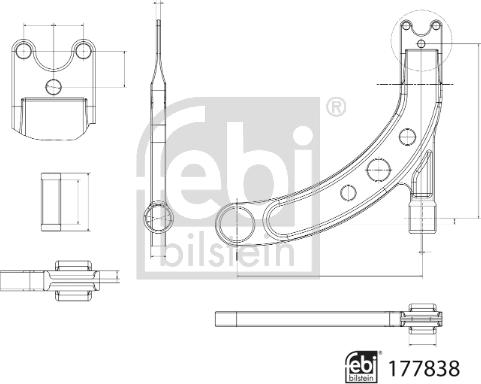 Febi Bilstein 177838 - Рычаг подвески колеса avtokuzovplus.com.ua