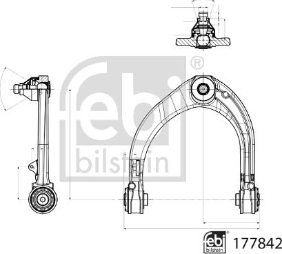 Febi Bilstein 177842 - Важіль незалежної підвіски колеса autocars.com.ua