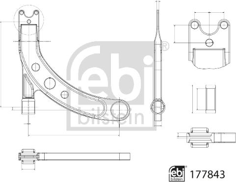 Febi Bilstein 177843 - Важіль незалежної підвіски колеса autocars.com.ua