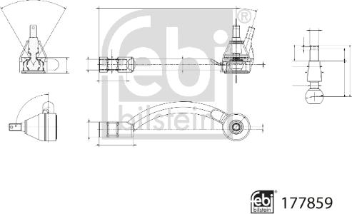 Febi Bilstein 177859 - Наконечник рулевой тяги, шарнир avtokuzovplus.com.ua