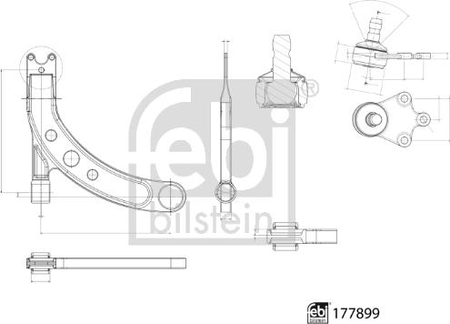 Febi Bilstein 177899 - Рычаг подвески колеса autodnr.net