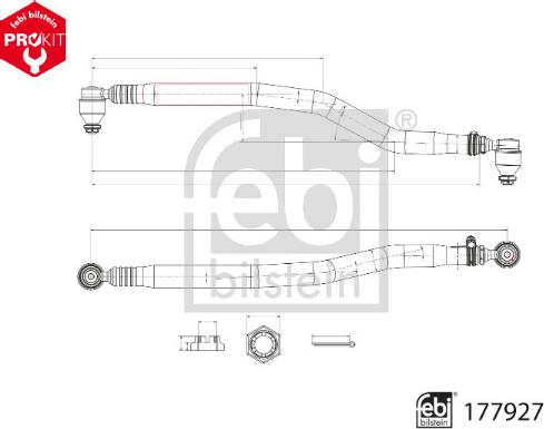 Febi Bilstein 177927 - Поперечная рулевая тяга avtokuzovplus.com.ua