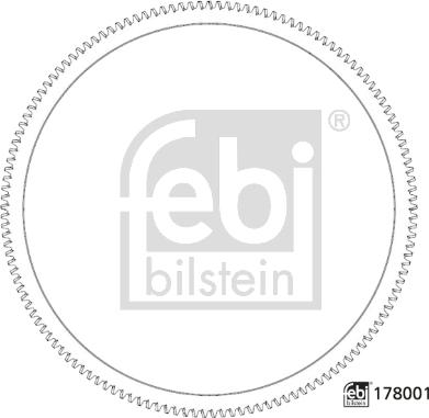 FEBI Bilstein 178001 - Зубчастий вінець, маховик autocars.com.ua