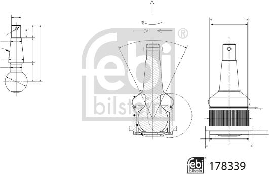 Febi Bilstein 178339 - Несучий / направляючий шарнір autocars.com.ua