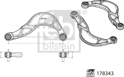 Febi Bilstein 178343 - Важіль незалежної підвіски колеса autocars.com.ua