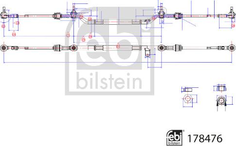 Febi Bilstein 178476 - Поперечная рулевая тяга avtokuzovplus.com.ua