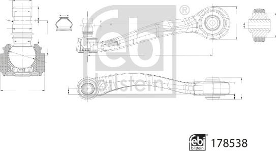 Febi Bilstein 178538 - Важіль незалежної підвіски колеса autocars.com.ua